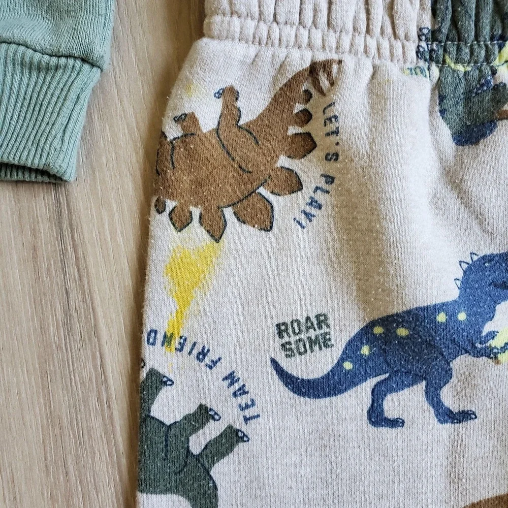 Jurassic Dino Outfit Lot Toddler 2/3T Hoodies Pants Sweatshirt Tee Shark 7Pc
